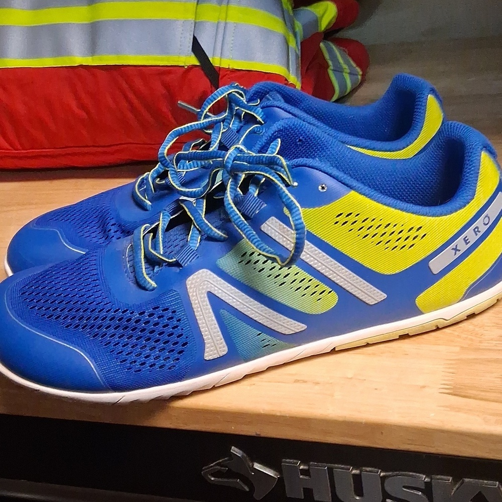 Xero Waterproof Sneakers Blue Neon Yellow 10.5